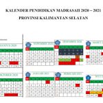 [Baru] Kalender Pendidikan Madrasah Tahun Pelajaran 2020-2021 Kalimantan Selatan