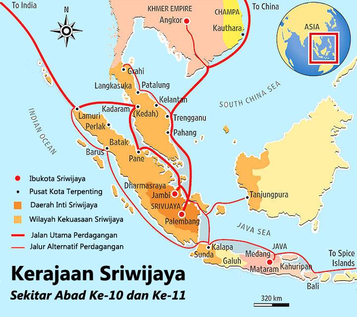 wilayah kerajaan sriwijaya