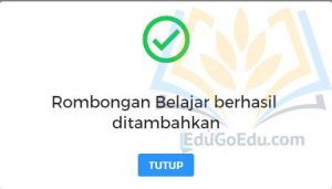 Rombongan Belajar berhasil ditambahkan emis 4.0